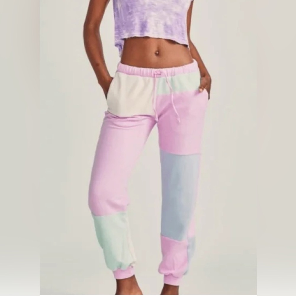 LoveShackFancy Color-Block Joggers
